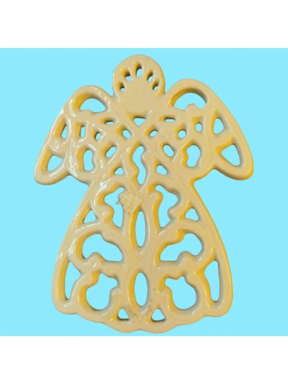 Ceramic Angel Ornament White Vintage